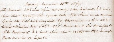 30 December 1879 journal entry